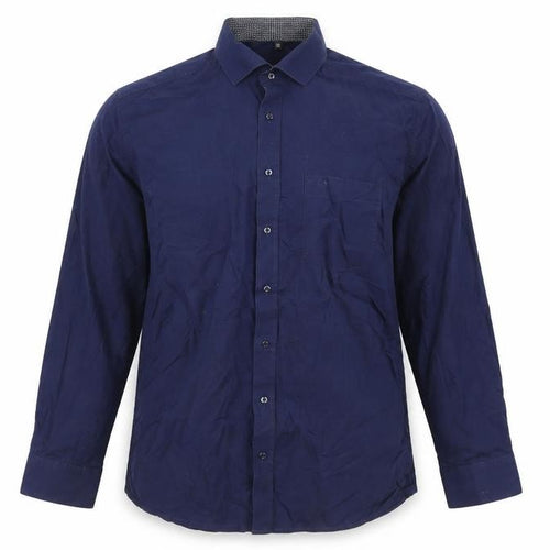 Eterna Men's Blue Modern Fit Long Sleeve Dress Shirt Size 17 43cm