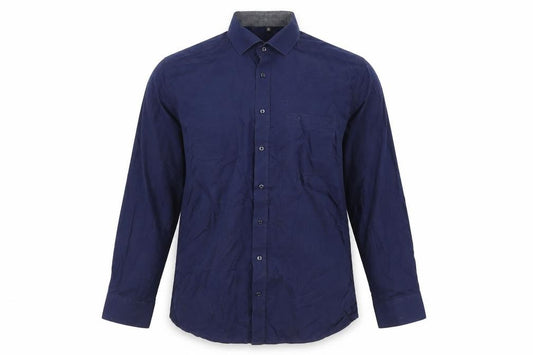 Eterna Men's Blue Modern Fit Long Sleeve Dress Shirt Size 17 43cm