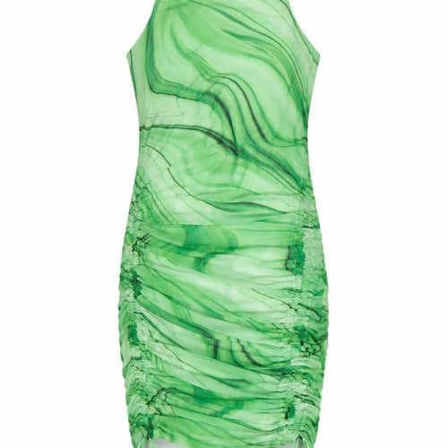 I Saw It First Womens Green Ruched Bodycon Dress Size 10