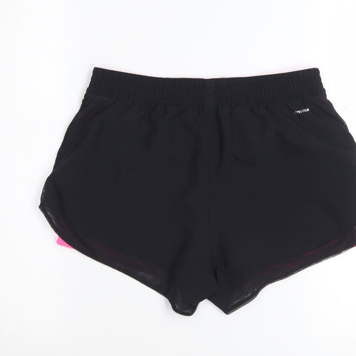 Adidas Women's Black & Pink Climalite Running Shorts S UK 8-10