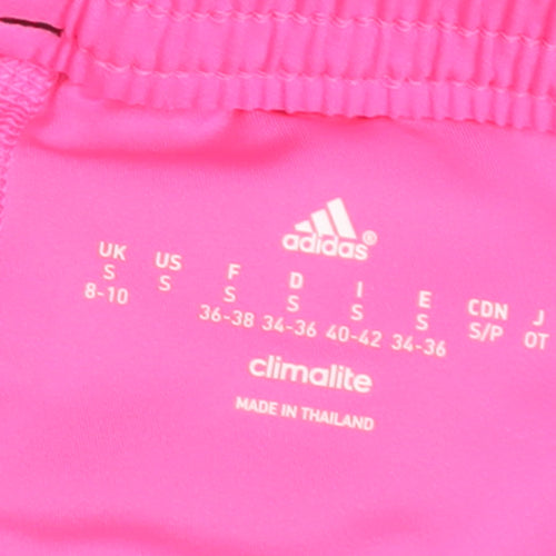 Adidas Women's Black & Pink Climalite Running Shorts S UK 8-10