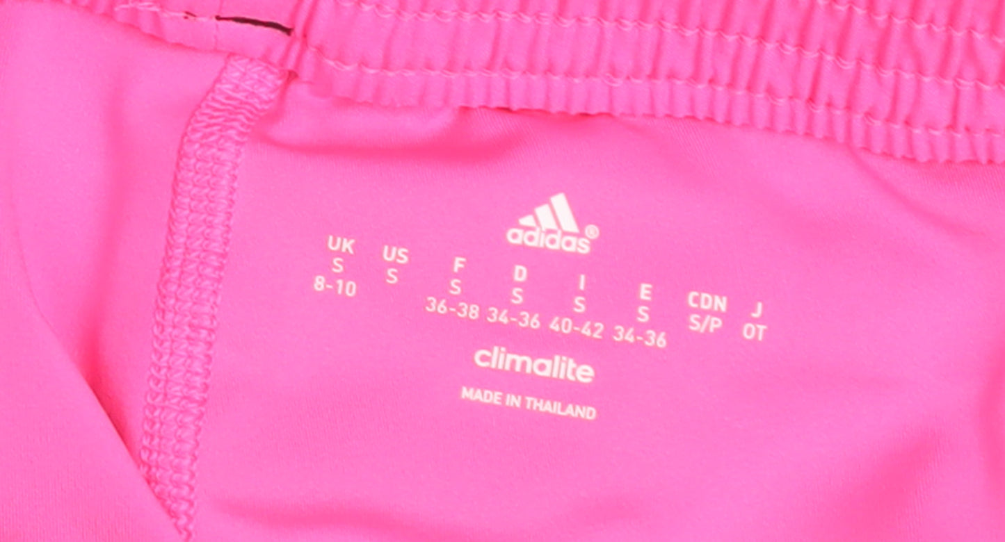 Adidas Women's Black & Pink Climalite Running Shorts S UK 8-10