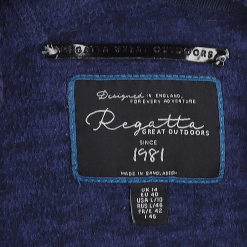 Regatta Women's Blue Pullover Hoodie UK 14 Polyester Lightweight