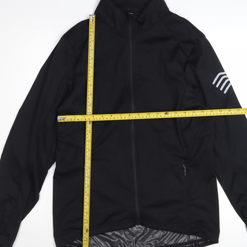 Crane Womens Black 12-14 Windbreaker Jacket with Reflective Trim