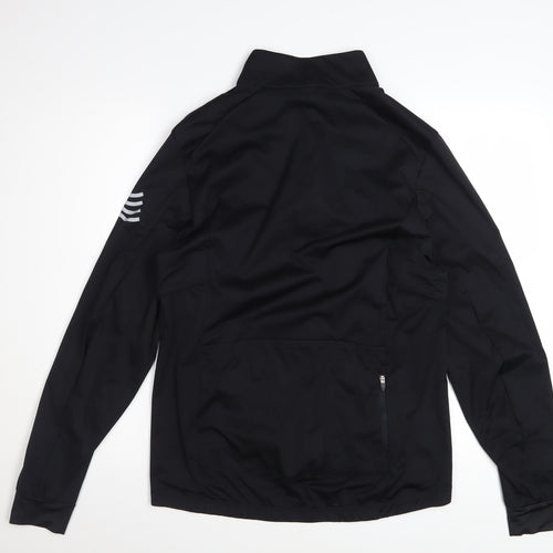 Crane Womens Black 12-14 Windbreaker Jacket with Reflective Trim