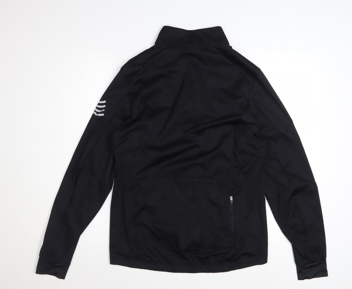 Crane Womens Black 12-14 Windbreaker Jacket with Reflective Trim