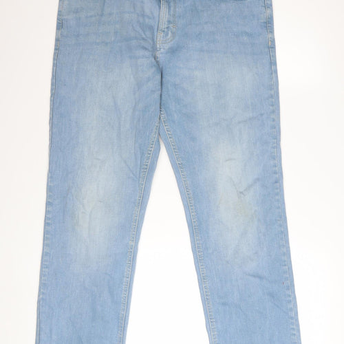 Next Men’s Blue Light Wash Straight Fit Jeans 34W 29L Denim