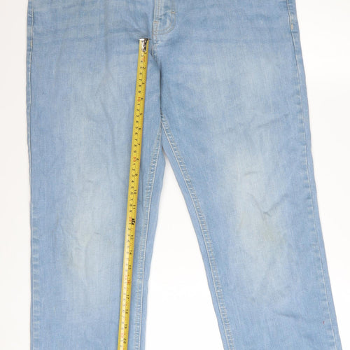 Next Men’s Blue Light Wash Straight Fit Jeans 34W 29L Denim