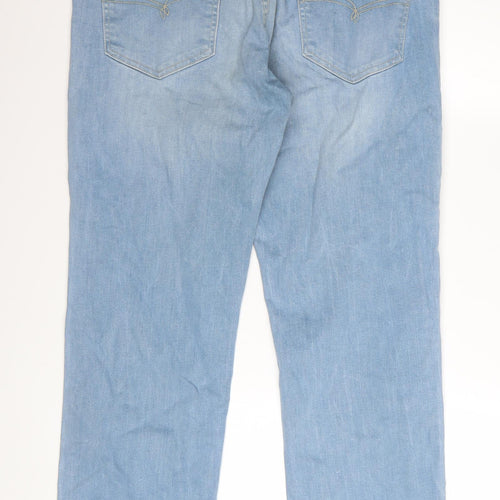 Next Men’s Blue Light Wash Straight Fit Jeans 34W 29L Denim