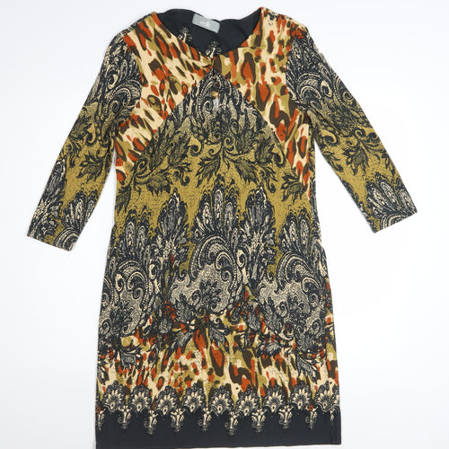 Wallis Women’s Multicoloured Paisley Animal Print Shift Dress Size 12