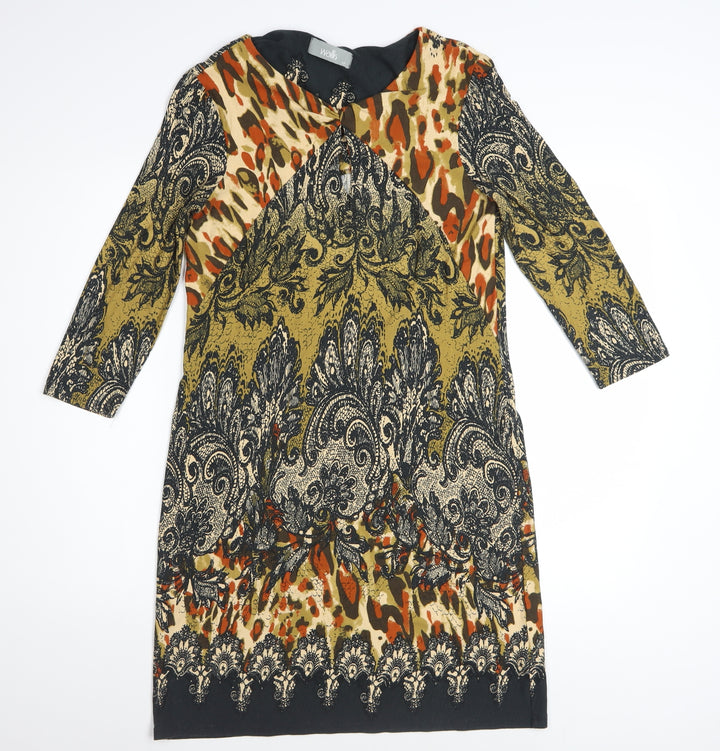 Wallis Women’s Multicoloured Paisley Animal Print Shift Dress Size 12
