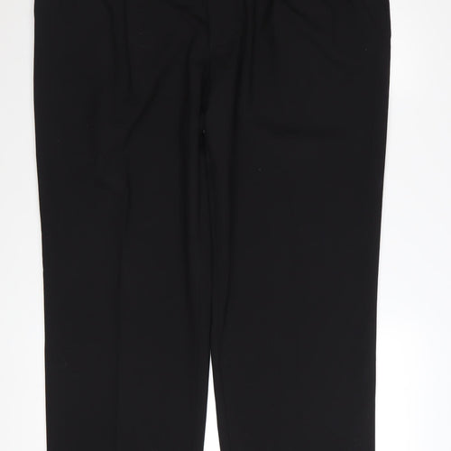 Marks and Spencer Men's Black 40W 31L Wool Blend Dress Pants