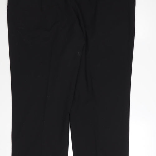 Marks and Spencer Men's Black 40W 31L Wool Blend Dress Pants