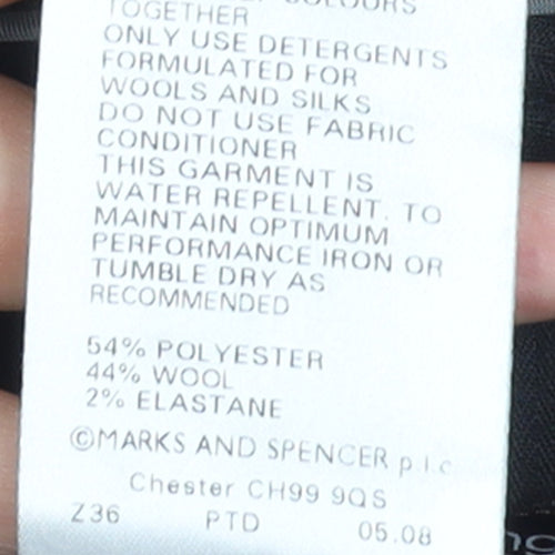 Marks and Spencer Men's Black 40W 31L Wool Blend Dress Pants
