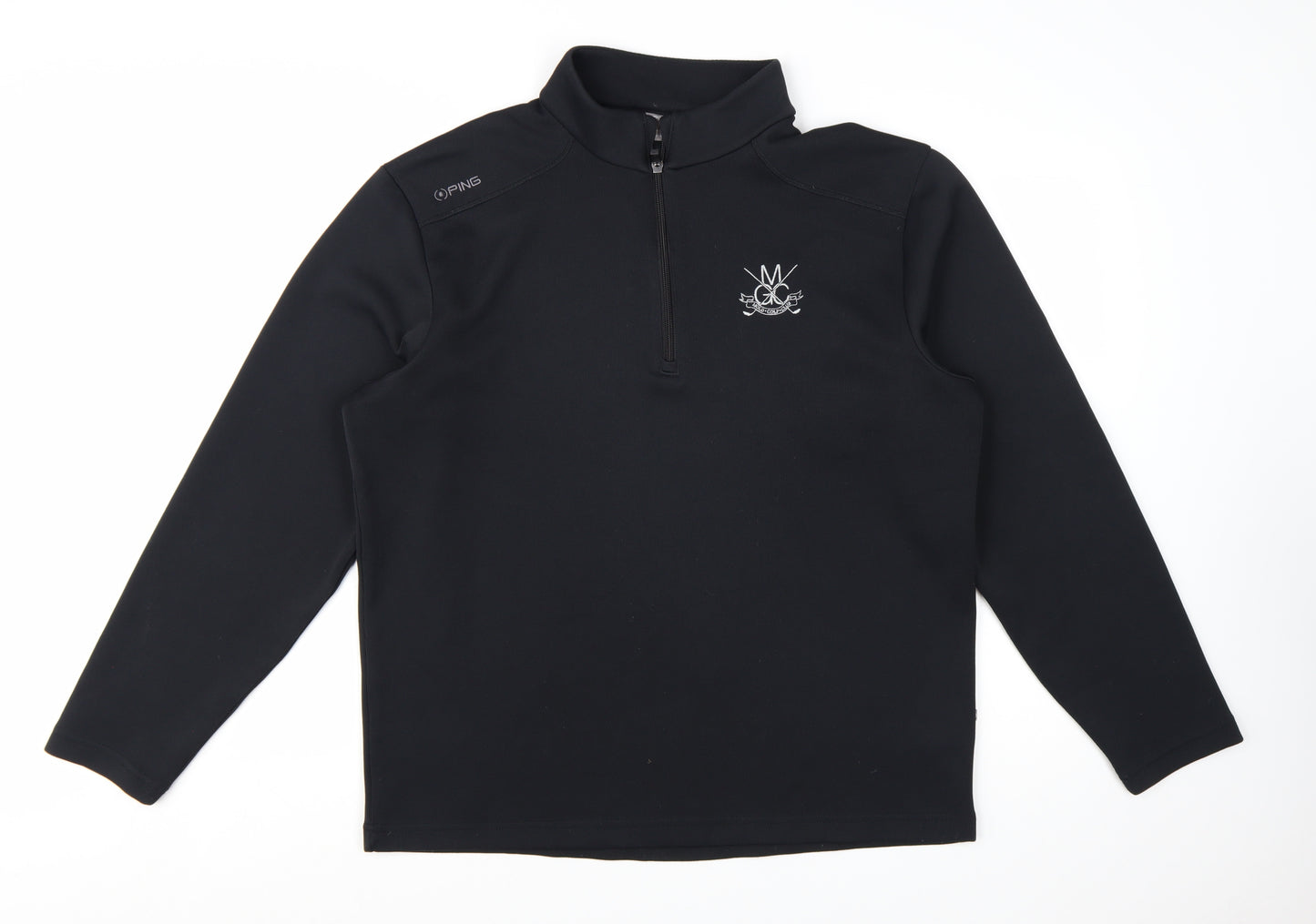 PING Men's Black XL 1/4 Zip Thermal Golf Sweatshirt