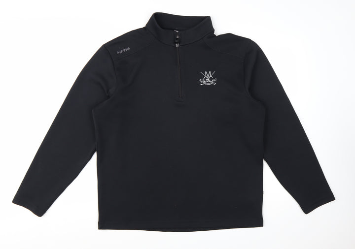 PING Men's Black XL 1/4 Zip Thermal Golf Sweatshirt