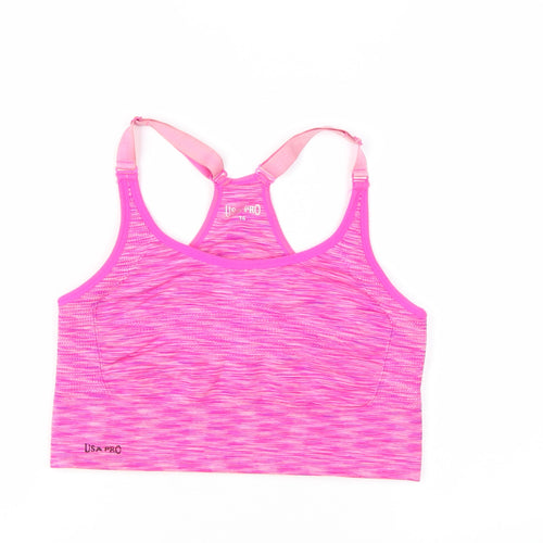 USA Pro Women's Pink Racerback Sports Tank Top Size 14
