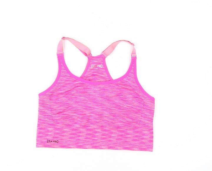 USA Pro Women's Pink Racerback Sports Tank Top Size 14