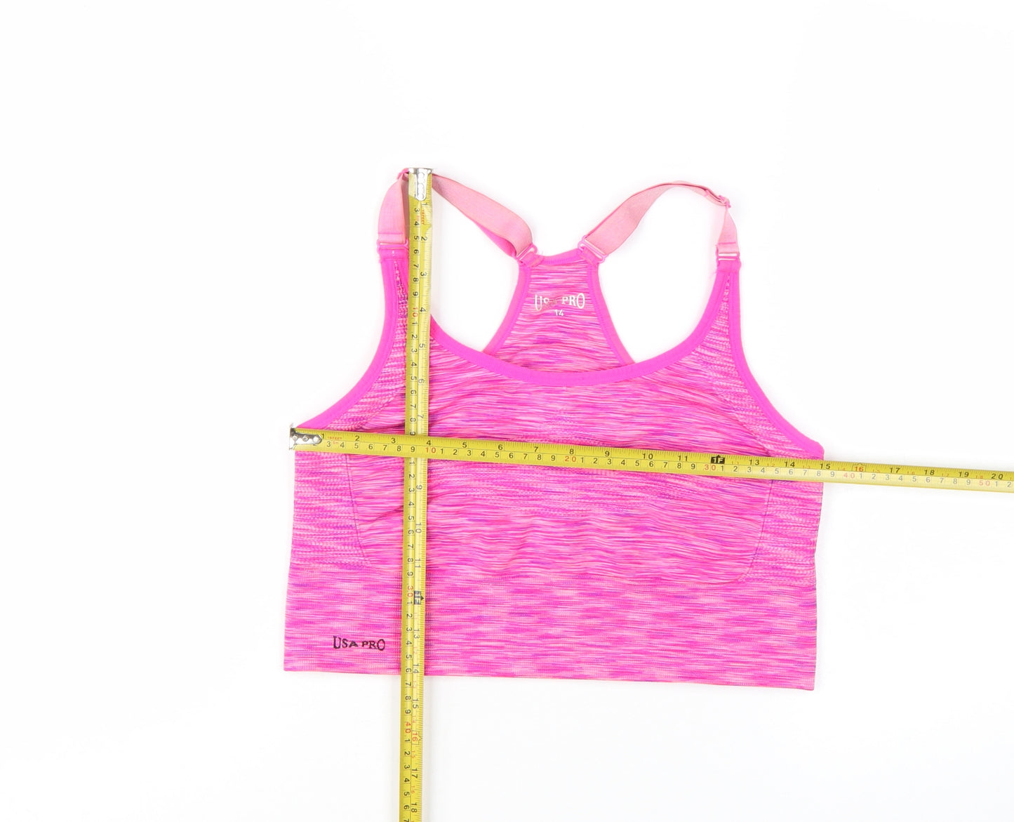USA Pro Women's Pink Racerback Sports Tank Top Size 14
