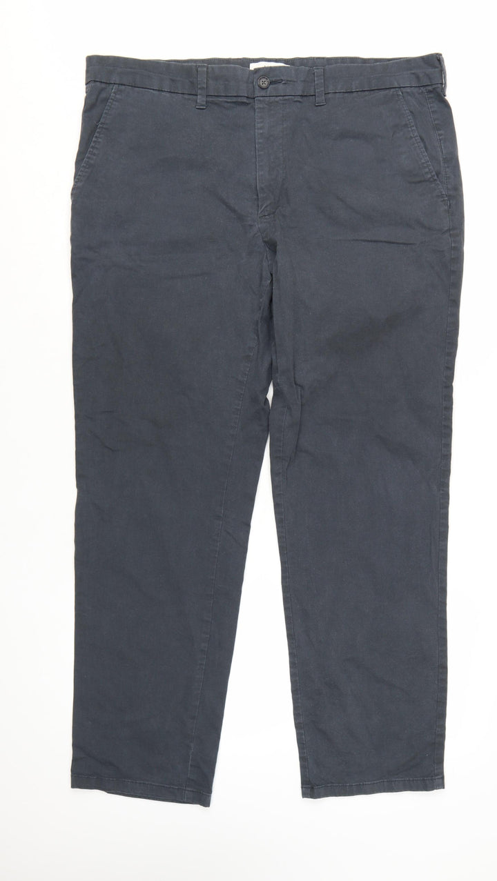 Marks and Spencer Men’s Blue Chino Trousers 40x31 Regular Fit