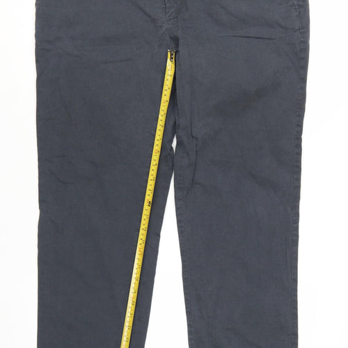 Marks and Spencer Men’s Blue Chino Trousers 40x31 Regular Fit