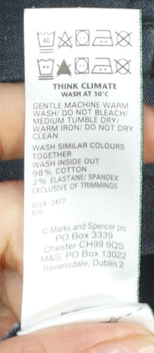 Marks and Spencer Men’s Blue Chino Trousers 40x31 Regular Fit