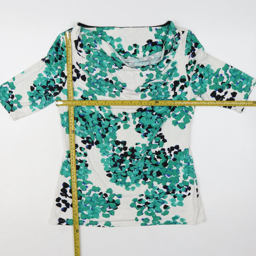 Marks and Spencer Per Una Women's Multicoloured Floral Cowl Neck Blouse Size 12