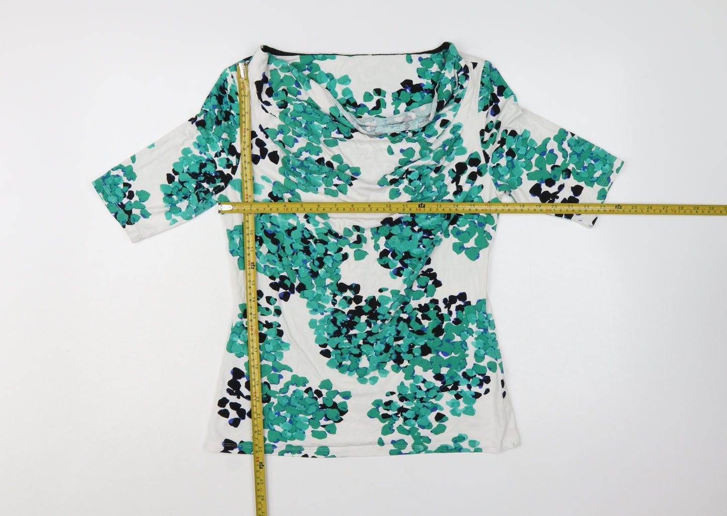 Marks and Spencer Per Una Women's Multicoloured Floral Cowl Neck Blouse Size 12
