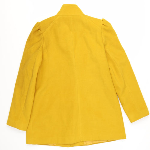 F&F Women's Yellow Mid-Length Button Overcoat Size 12