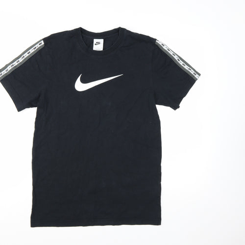 Nike Men's Black Short Sleeve Crew Neck Logo T-Shirt Size S