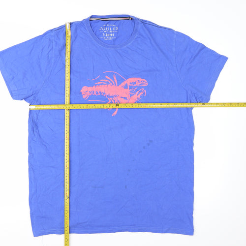 Joules Men’s Blue Lobster Graphic Cotton T-Shirt XL Short Sleeve