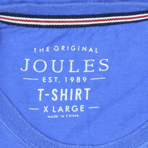 Joules Men’s Blue Lobster Graphic Cotton T-Shirt XL Short Sleeve
