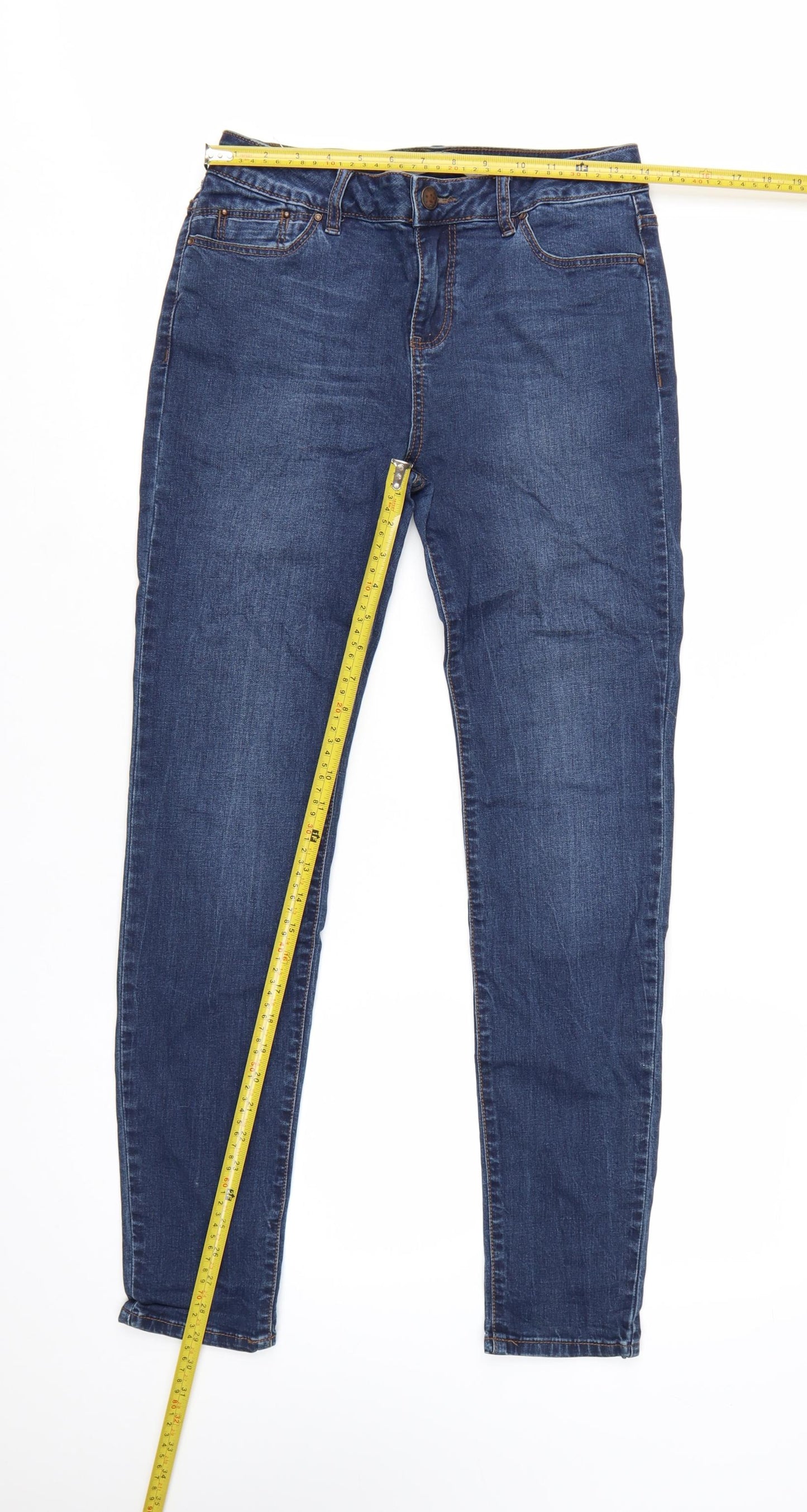 New Look Women’s Blue Skinny Jeans Size 12 Stretch Denim