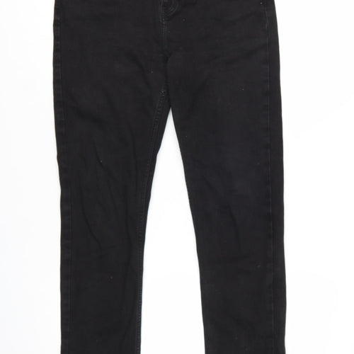 F&F Women Black Skinny Jeans UK 12 Mid Rise Stretch Denim