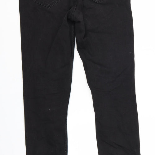 F&F Women Black Skinny Jeans UK 12 Mid Rise Stretch Denim