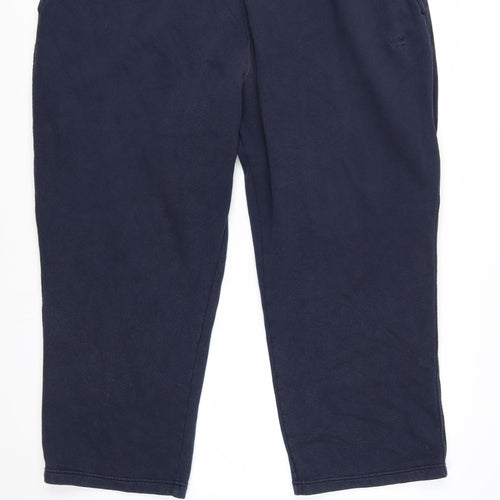 Cotton Traders Men's 5XL Navy Sweatpants Big & Tall Relaxed Fit