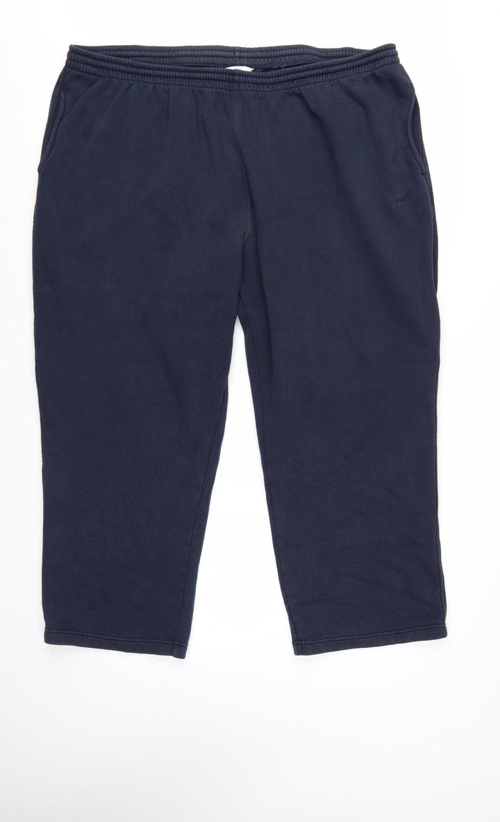 Cotton Traders Men's 5XL Navy Sweatpants Big & Tall Relaxed Fit