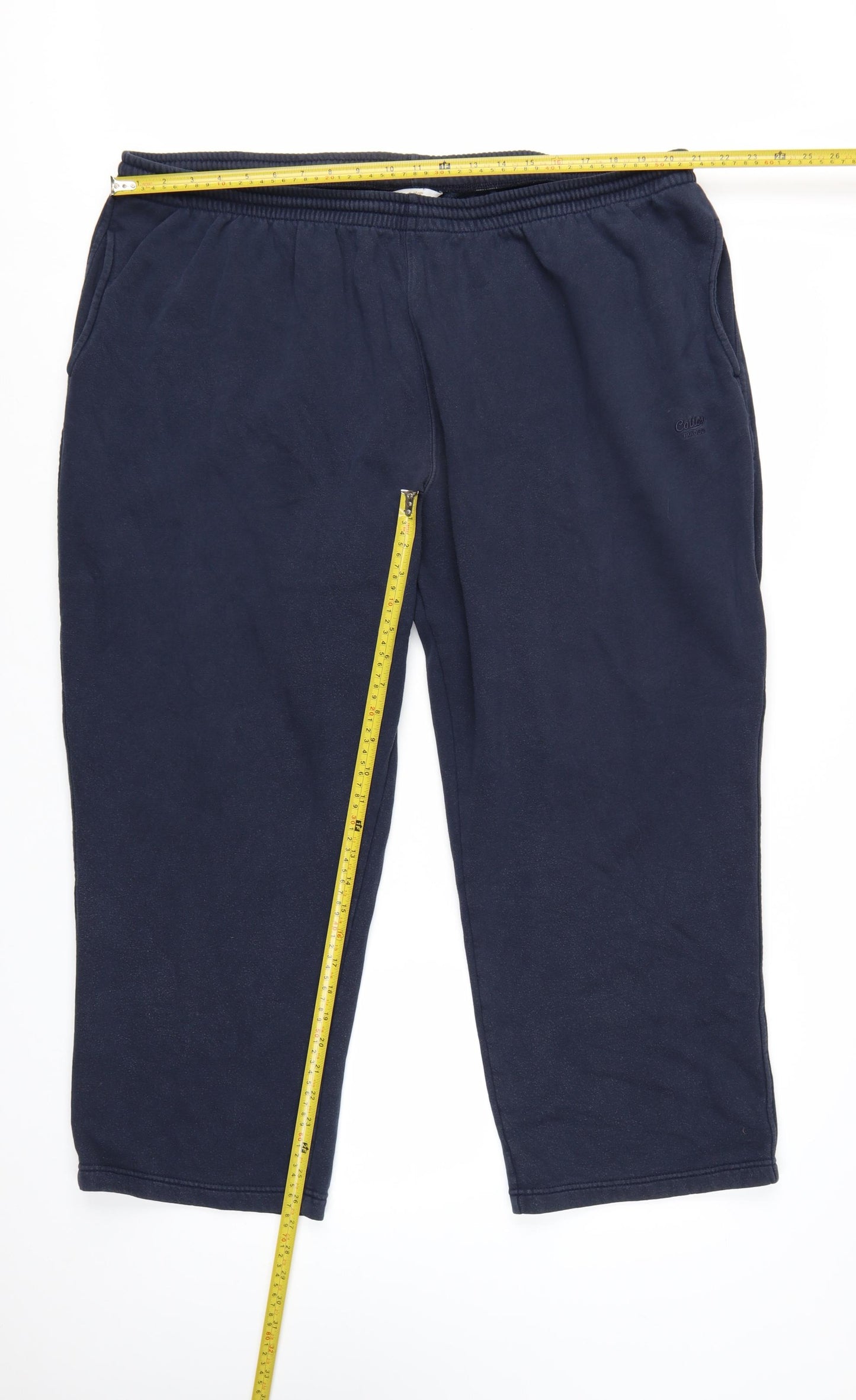Cotton Traders Men's 5XL Navy Sweatpants Big & Tall Relaxed Fit
