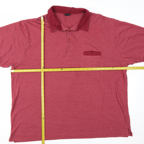 Pegasus Men’s Red 3XL Cotton Collared Short Sleeve Polo Shirt