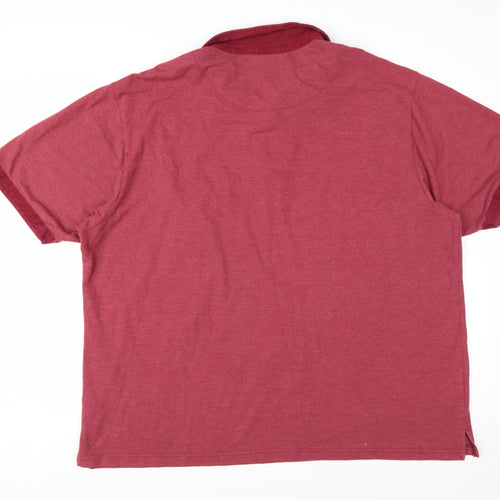 Pegasus Men’s Red 3XL Cotton Collared Short Sleeve Polo Shirt