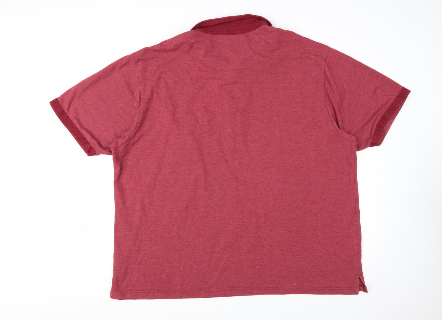 Pegasus Men’s Red 3XL Cotton Collared Short Sleeve Polo Shirt
