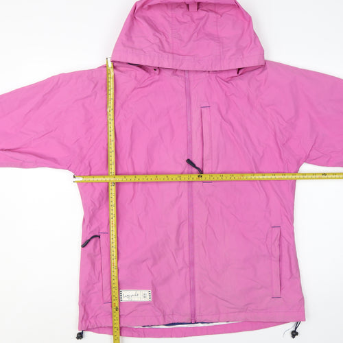 Lazy Jacks Women's Pink Hooded Rain Coat Jacket Size S