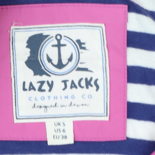 Lazy Jacks Women's Pink Hooded Rain Coat Jacket Size S