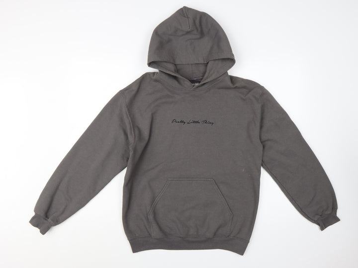 PrettyLittleThing Women's Grey Pullover Hoodie Size S Cotton Blend