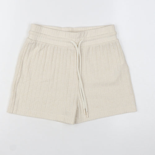 ASOS 4505 Womens Beige Knit Sweat Shorts Size 6 High Rise