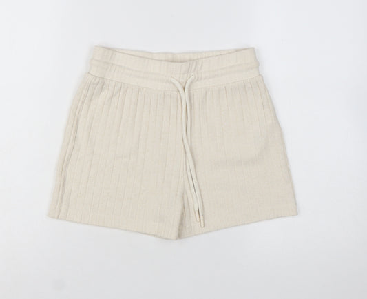 ASOS 4505 Womens Beige Knit Sweat Shorts Size 6 High Rise