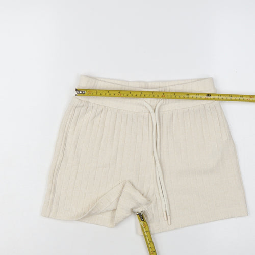 ASOS 4505 Womens Beige Knit Sweat Shorts Size 6 High Rise