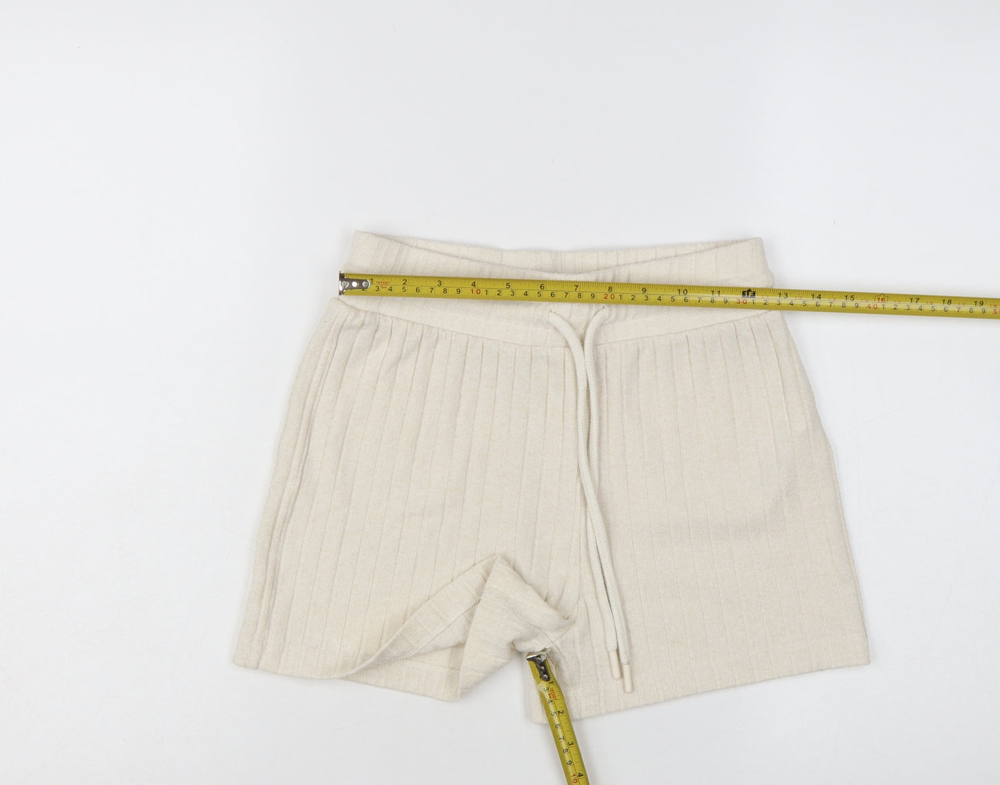 ASOS 4505 Womens Beige Knit Sweat Shorts Size 6 High Rise
