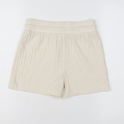ASOS 4505 Womens Beige Knit Sweat Shorts Size 6 High Rise