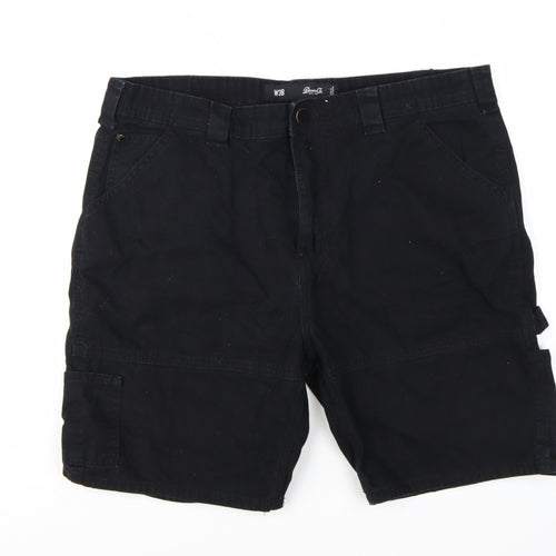 Denim Co. Men's Black Cargo Shorts Size L W38 Cotton Workwear